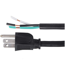 El electrodoméstico de 3 hilos y el cable de herramienta eléctrica